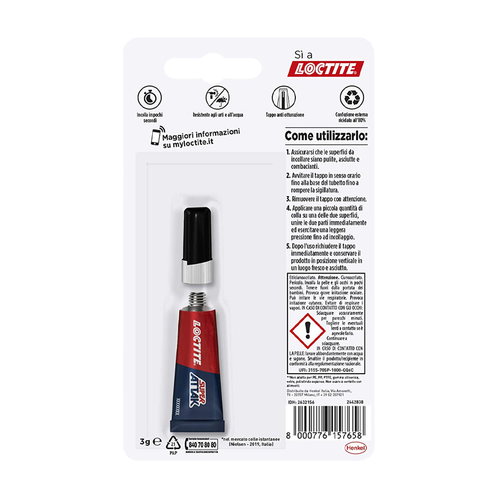 Adesivo Universale Istantaneo Super Attak Precision Max LOCTITE 10 g